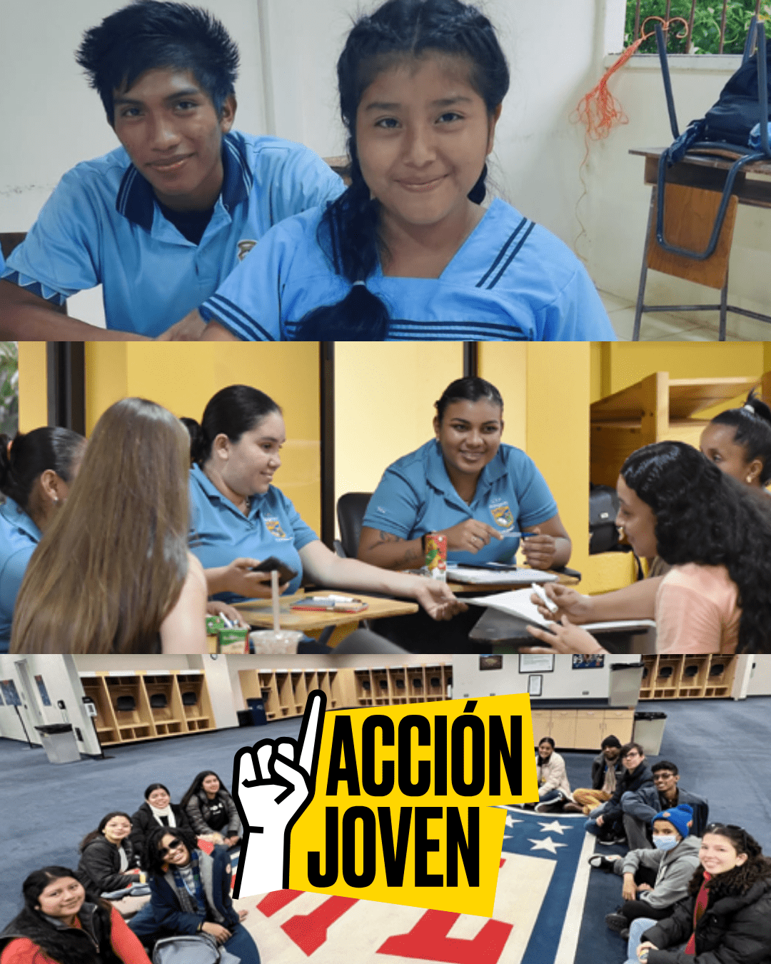 Logo de Fundación Acción Joven, organización fundada por Jose Aguilar